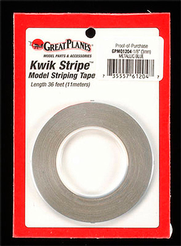 Striping Tape  Metallic Blue 1/8 Inch (3 mm)