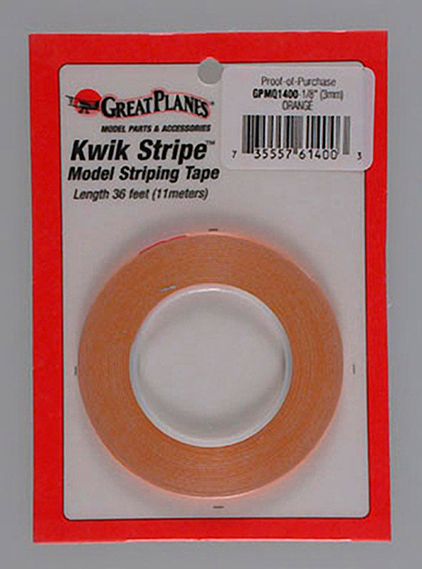 Striping Tape  Orange 1/8 Inch (3 mm)