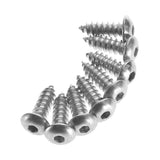 #8 x 1/2 Inch Button Head Metal Screw (8)