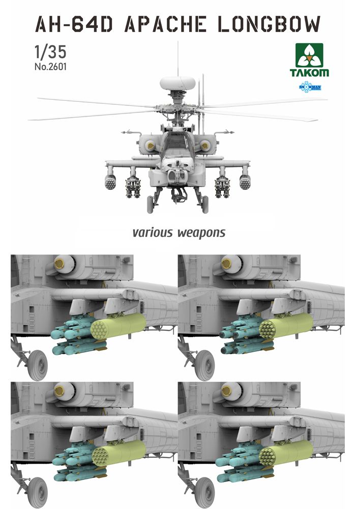 Takom 1/35 Boeing AH-64D Apache Longbow Attack Helicopter 02601