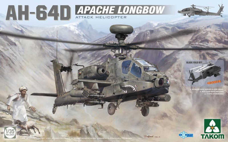 Takom 1/35 Boeing AH-64D Apache Longbow Attack Helicopter 02601