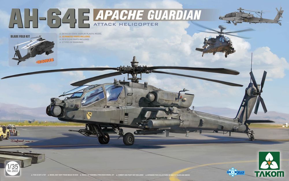 Takom 1/35 Boeing AH-64E Apache Guardian Attack Helicopter 02602