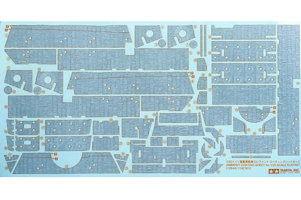 Tamiya 1/35 Elefant Zimmerit Sheet 12644