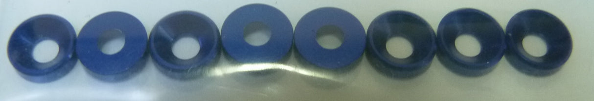 Tuning Haus Dark Blue 3mm Countersunk Washers  (8)