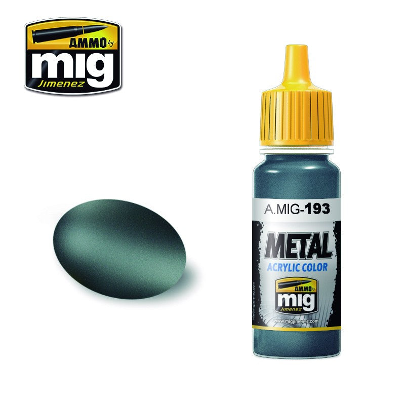 Ammo Mig Jimenez Acrylic metal 17ml Paint BLUISH TITANIUM