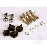 Anchoring pins with locknuts (4pcs) / plastic thumbscrews for upper deck (4pcs)