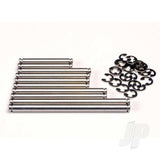 Suspension pin set stainless steel ( with E-clips)