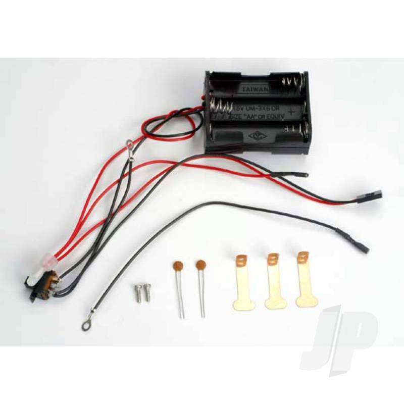 Battery holder 6-cell (assembly includes: on/off switch / RTS contacts / wires to RTS motor and to receiver battery in)