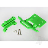 Bumper front / bumper mount front / 4x23mm RM (2pcs) / 3x10mm RST (2pcs) (green)