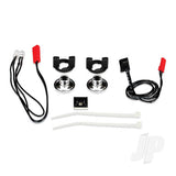 LED Lights / harness (2 red lights) / LED housing (2pcs) / housing retainer (2pcs) / wire clip (1pc) / wire ties (3pcs)