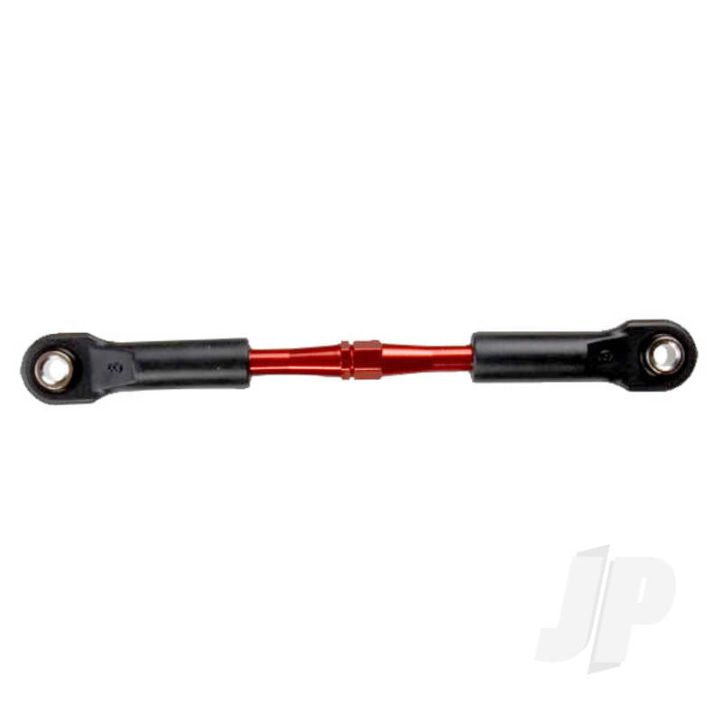 Turnbuckle aluminium (red-anodized) camber link rear 49mm (1pc) (assembled with rod ends & hollow balls) (See part 3741X for complete camber link set)