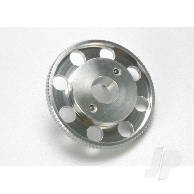 Flywheel (larger knurled for use with starter boxes) (TRX 2.5 and TRX 2.5R) (silver anodized)