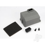 Cover Receiver (1pc) / x-tal access rubber plug / adhesive foam chassis pad / 3x8mm BCS (2pcs)