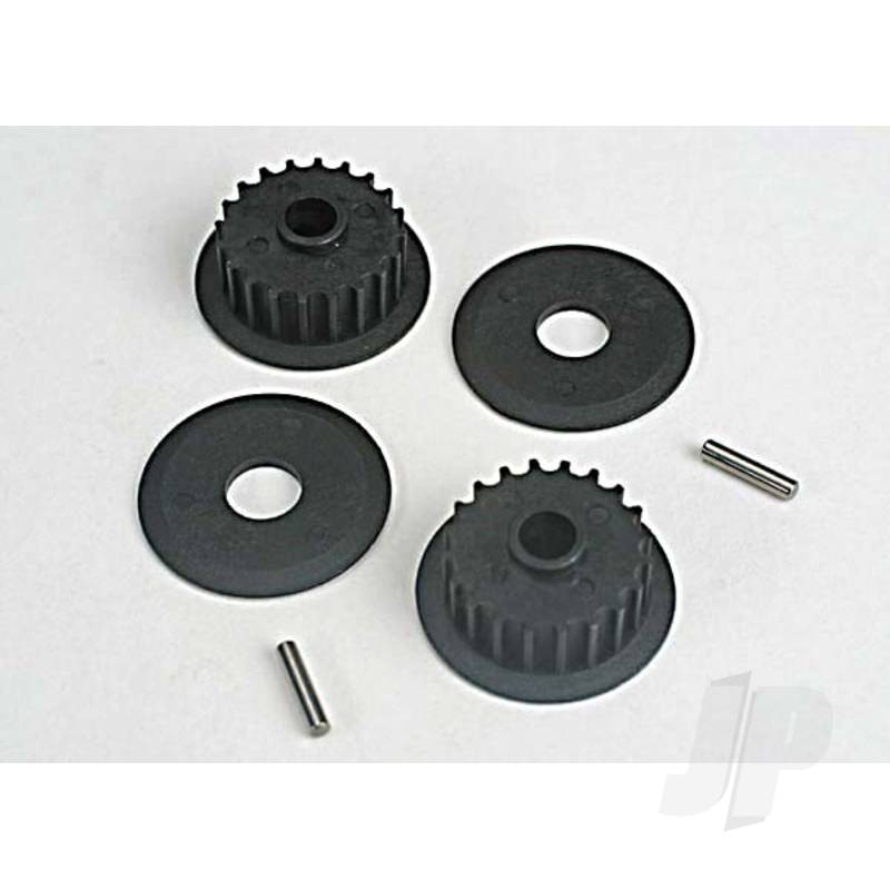 Pulleys 20-groove (middle) (2pcs) / flanges (2pcs) / axle pins (2pcs)