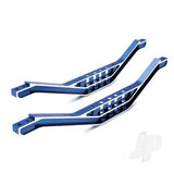 Chassis braces lower machined 6061-T6 aluminium (blue) (2pcs) / hardware