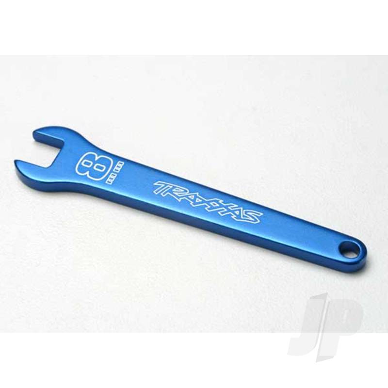 Flat wrench 8mm (blue-anodized aluminium)