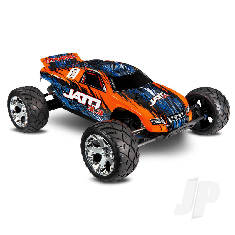 Orange/Blue Jato 3.3 1:10 Nitro 2WD Stadium Truck (+ TQi TSM Wireless Module Telemetry TRX3.3)