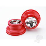 Wheels SCT chrome red beadlock style dual profile (2.2in outer 3.0in inner) (2WD front) (2pcs)