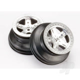 Wheels SCT satin chrome beadlock style dual profile (2.2in outer 3.0in inner) (4WD front & rear 2WD rear only)