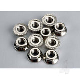 Nuts 4mm flanged (10pcs)