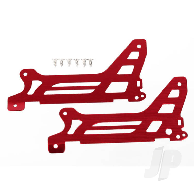 Main frame side plate outer (2pcs) (red-anodized) (Aluminium) / screws (6pcs)