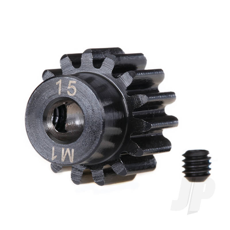 15-T Pinion Gear (machined) (1.0 metric pitch) Set (fits 5mm shaft)