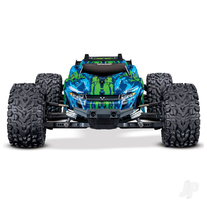 Traxxas Green Rustler 4X4 VXL 1:10 4WD RTR Brushless Electric Stadium Truck (+ TQi 2-ch/ TSM/ VXL-3s/ Velineon 3500Kv)