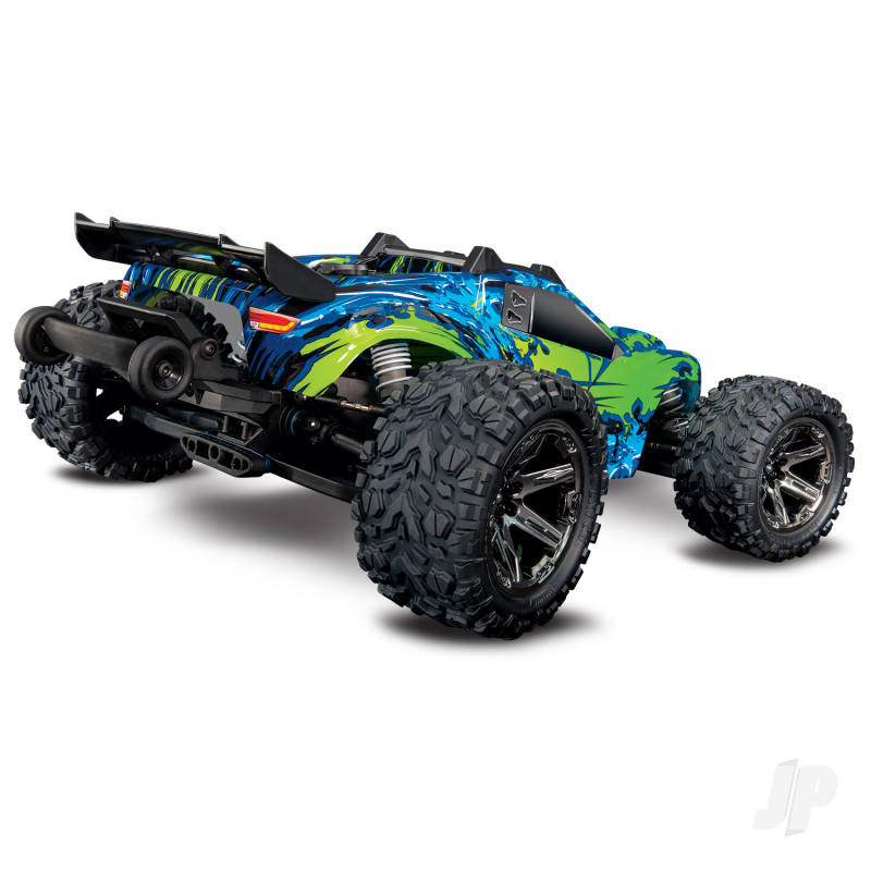 Traxxas Green Rustler 4X4 VXL 1:10 4WD RTR Brushless Electric Stadium Truck (+ TQi 2-ch/ TSM/ VXL-3s/ Velineon 3500Kv)