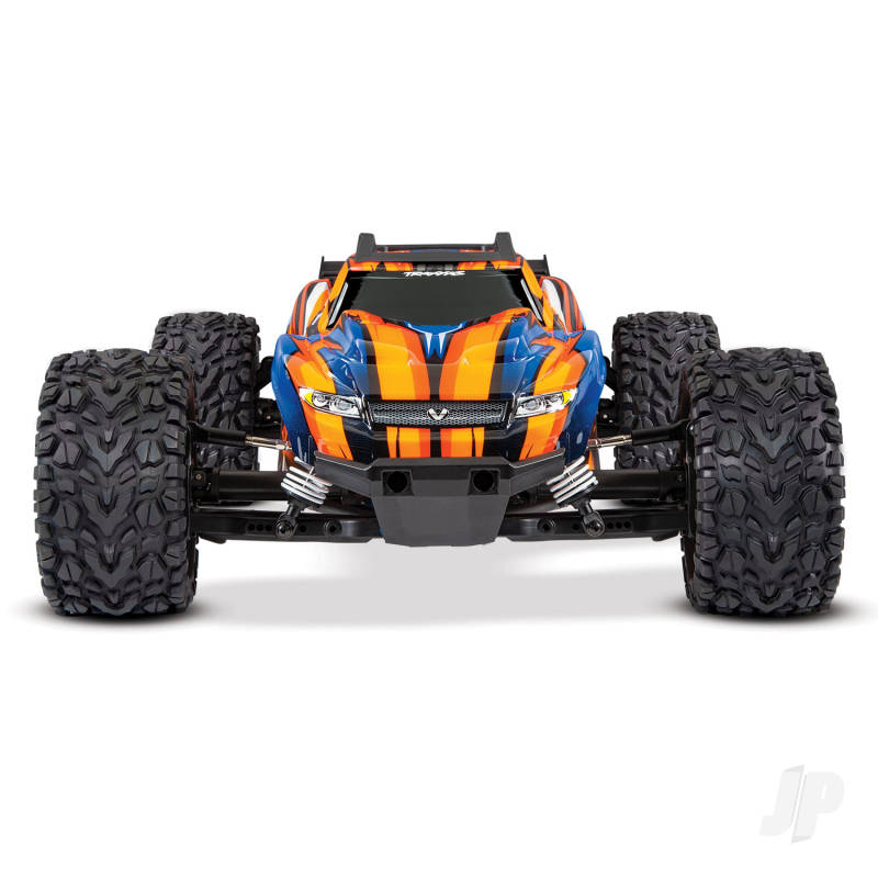 Traxxas Orange Rustler 4X4 VXL 1:10 Stadium Truck RTR (+ TQi VXL-3s TSM)