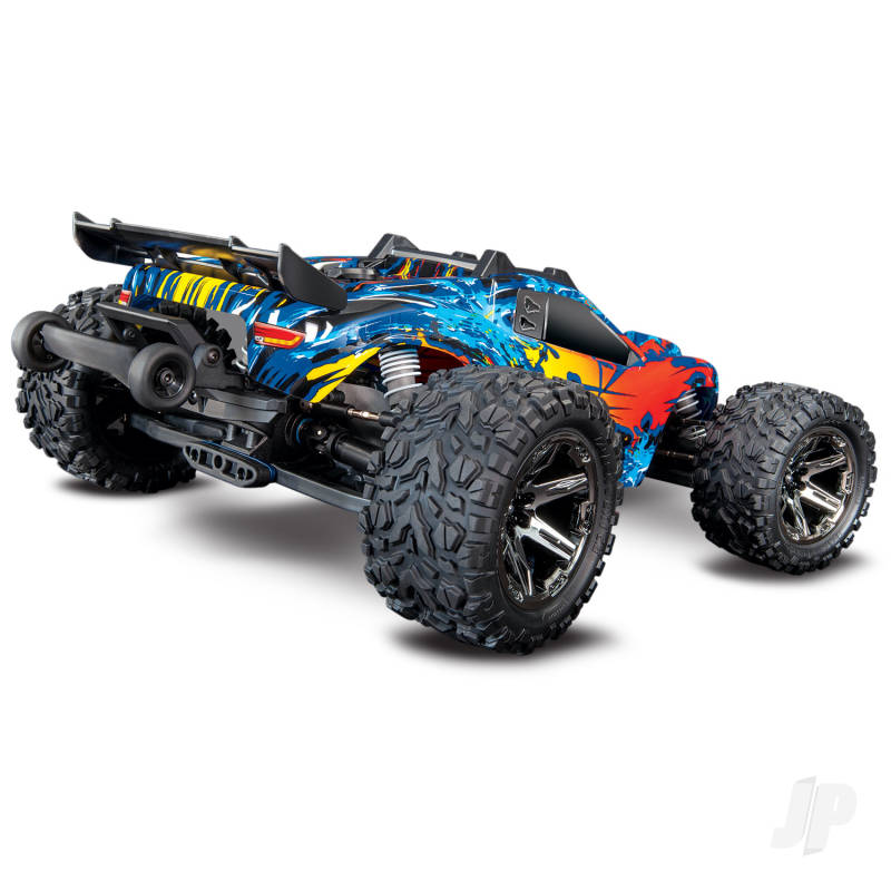 Traxxas Red Rustler 4X4 VXL 1:10 4WD RTR Brushless Electric Stadium Truck (+ TQi 2-ch/ TSM/ VXL-3s/ Velineon 3500Kv)