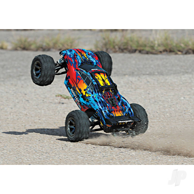 Traxxas Red Rustler 4X4 VXL 1:10 4WD RTR Brushless Electric Stadium Truck (+ TQi 2-ch/ TSM/ VXL-3s/ Velineon 3500Kv)