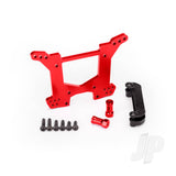 Shock tower rear 7075-T6 aluminium (red-anodized) (1pc) / body mount bracket (1pc)