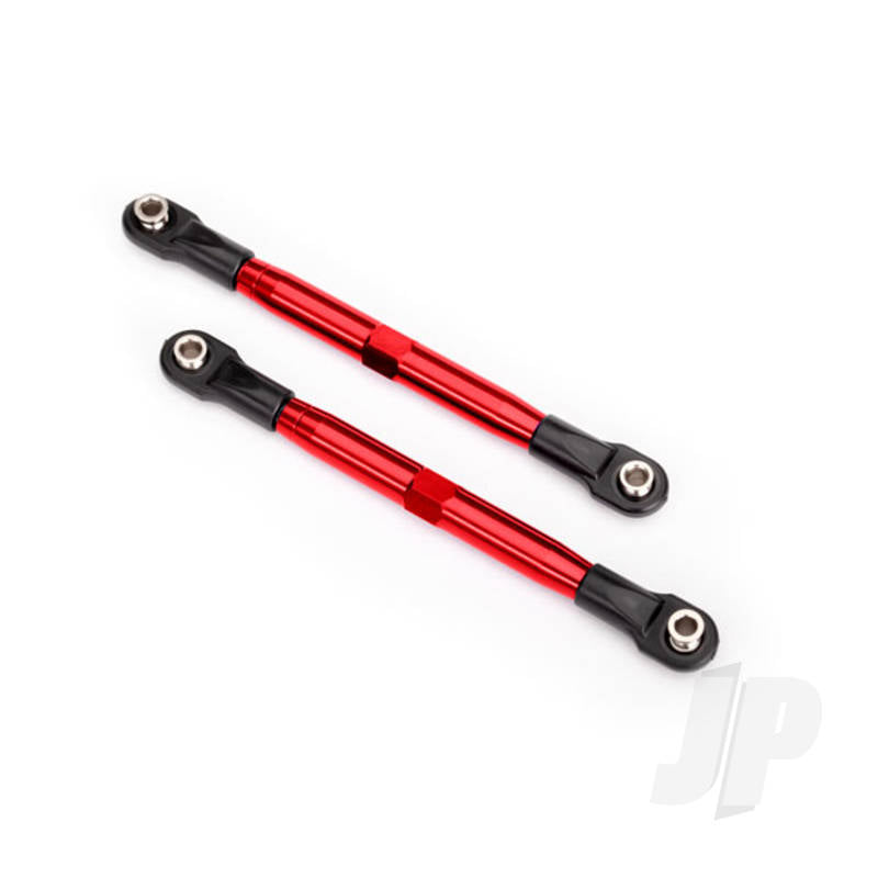 Toe links (Tubes red-anodized 7075-T6 aluminium stronger than titanium) (87mm) (2pcs) / rod ends (4pcs) / aluminium wrench (1pc)