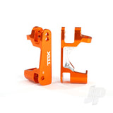 Caster blocks (c-hubs) 6061-T6 aluminium (orange-anodized) left & right