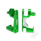 Caster blocks (c-hubs) 6061-T6 aluminium (green-anodized) left & right