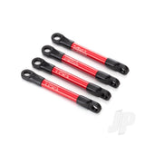 Push rods aluminium (red-anodized) (4pcs) (assembled with rod ends)