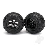 Tyres & Wheels assembled glued (Geode black beadlock style wheels Canyon AT Tyres foam inserts) (1 left 1 right)