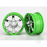 Wheels Volk Racing TE37 (chrome / green) (2pcs)