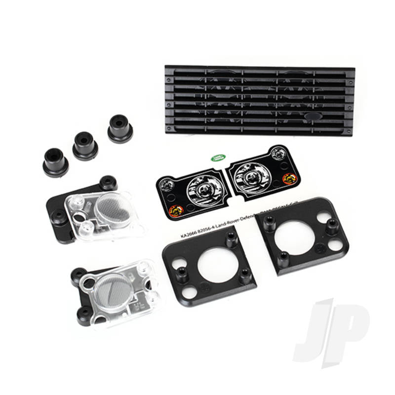 Grille Land Rover Defender / grille mount (3pcs) / headlight housing (2pcs) / lens (2pcs) / headlight mount (2pcs) (fits #8011 body)