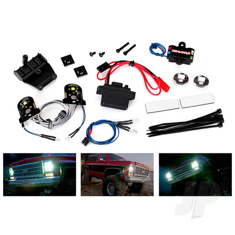 LED light set complete with power supply (contains headlights tail lights side marker lights distribution block and power supply) (fits #8130 body)