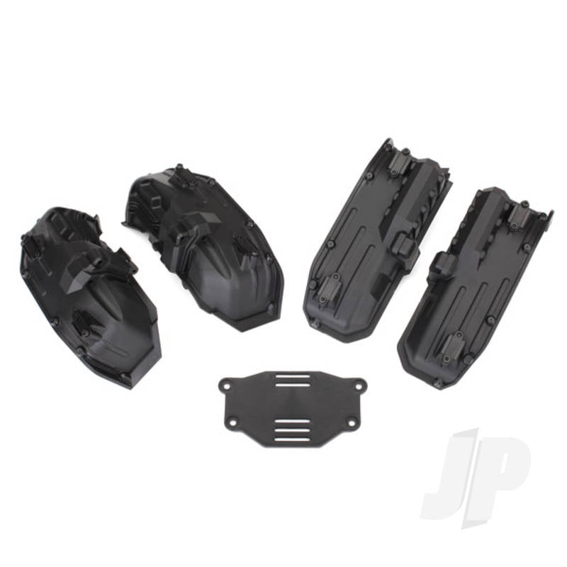 Fenders inner (narrow) front & rear (2 each) / rock light covers (8pcs) / battery plate / 3x8 flat-head screws (4pcs)