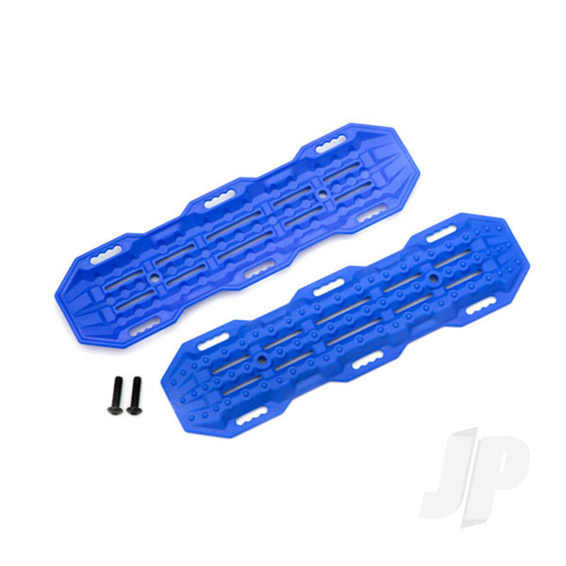 Traction boards blue / mounting hardware