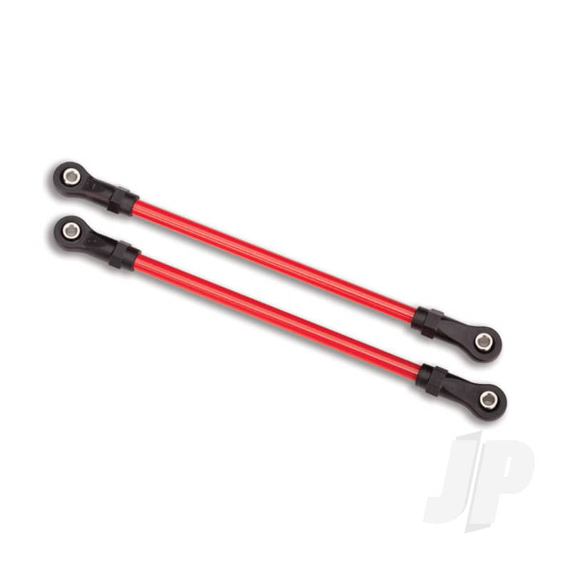 Suspension links rear upper red (2pcs) (5x115mm powder coated steel) (assembled with hollow balls) (for use with #8140R TRX-4 Long Arm Lift Kit)