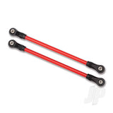 Suspension links rear lower red (2pcs) (5x115mm powder coated steel) (assembled with hollow balls) (for use with #8140R TRX-4 Long Arm Lift Kit)