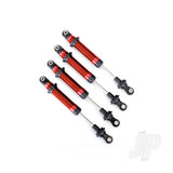 Shocks GTS aluminium (red-anodized) (assembled with out springs) (4pcs) (for use with #8140R TRX-4 Long Arm Lift Kit)