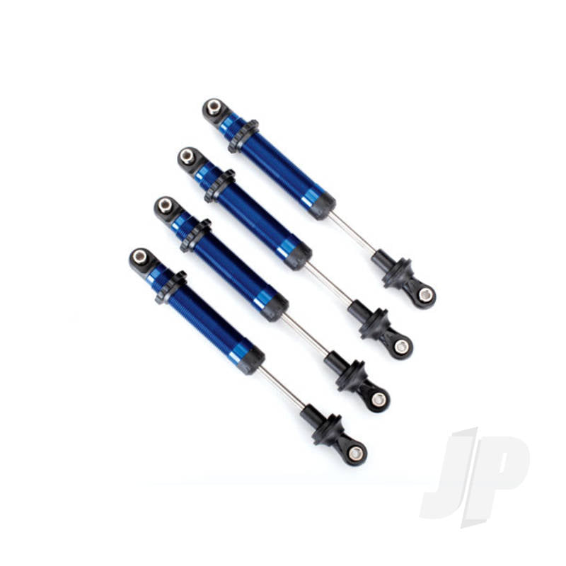 Shocks GTS aluminium (blue-anodized) (assembled with out springs) (4pcs) (for use with #8140X TRX-4 Long Arm Lift Kit)