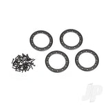 Beadlock rings black (2.2in) (Aluminium) (4pcs) / 2x10 CS (48)