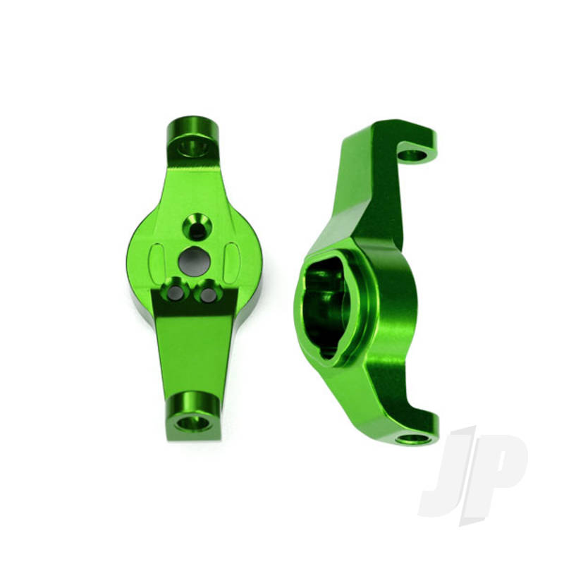 Caster blocks 6061-T6 aluminium (green-anodized) left and right