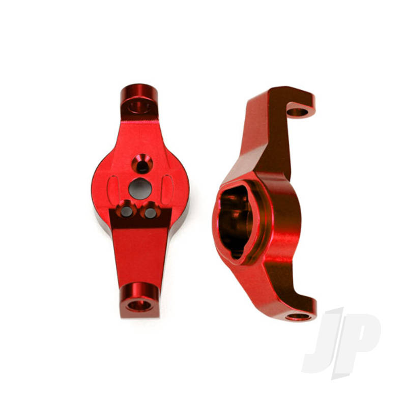 Caster blocks 6061-T6 aluminium (red-anodized) left and right