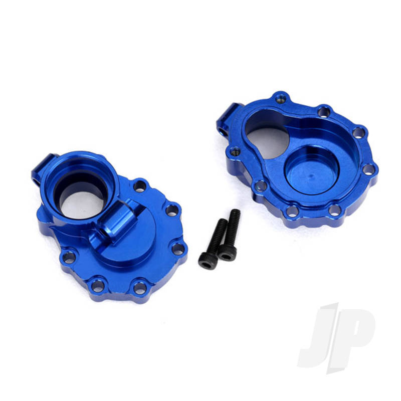 Portal housings inner (rear) 6061-T6 aluminium (blue-anodized) (2pcs) / 2.5x10 CS (2pcs)